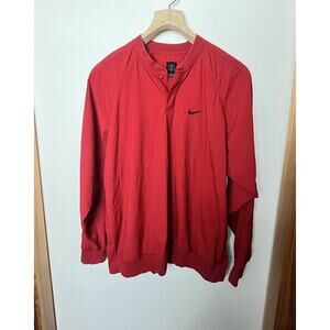 Vintage Nike Golf Nylon Pullover Windbreaker Jacket Mens Sz Large Red